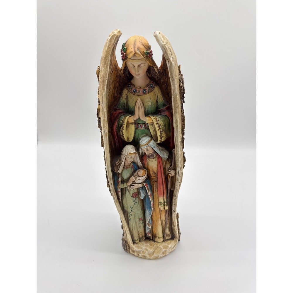 16" Resin Praying Angel Holy Family Nativity Christmas Holiday Rustic‎ Religious